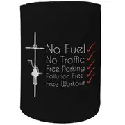 Alcohol Stubby Holder - No Fuel Bike Cycle Cycling - Funny Novelty Birthday Gift Joke Beer Can Bottle