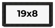 19x8 Shadow Box Black Rustic Barnwood Display Frame | 1.125 Inch Deep | 0.875 I