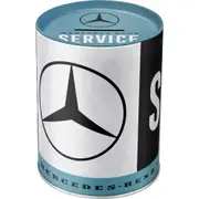 Nostalgic Art 12cm/1L Round Money Box Mercedes Benz Service Metal Coin Storage