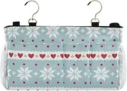 Amooorous Bedside Organizer Caddy Hanging Bag For Baby Bed for Bunk and Hospital Beds,Dorm Rooms Bed Rails Nordic Christmas Dp-02