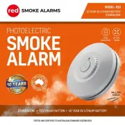 Red Smoke Alarms R10, 10 year battery stand-alone smoke alarm