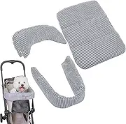 Pet Stroller Pad - Stroller Pad & Pillow Set | Adjustable Canopy | Foldable Dog Settle Camping Mat | Dog Pet Bed | Animal Travel Walk Relax | Anti-Slip Bottom | Non-Slip Reusable