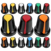 48 Pcs Knob Cap Electric Guitar Tone Volume Potentiometer Knurled Knobs