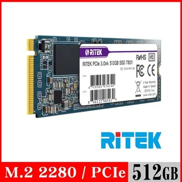 RITEK錸德 T801 1TB M2 2280/PCI-E SSD固態硬碟