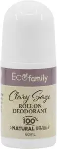 Vrindavan Roll-On Deodorant Eco Family Clary Sage Aluminium Free 60ml