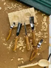 Set Woodcarving Chisel 5 pcs, woodworkung tools, hobby gouge, Spoon Carving
