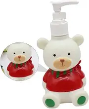 HONMEET 1pc Adorable High End Press Type Lotion Shampoo Dispenser Bottle Compact Convenient Pump Bottle for Hand Lotion Conditioner Shower Gel White Green