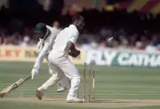 Pakistan batsman Inzamam ul-Haq is run out by Chris Lewis dur- Old Cricket Photo