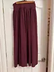 Halara Maxi Skirt Size Large Burgundy Amaranth Built in Liner Pull On NWT