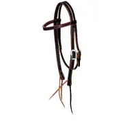Cowboy Tack 3/4in Latigo Stitch Browband Headstall