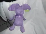 lavendar Purple PLUSH BUNNY GALERIE white tail suede like feel soft new 13"