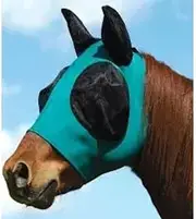 Weaver Equine CoolAid Cooling Fly Mask with Ears - Eye and Ear Protection Fly Masks for Small, Medium, and Large Horses