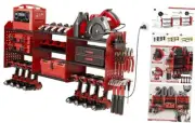 Power Tool Organizer Wall Mount with Charging Station Cordless Drill and Red A
