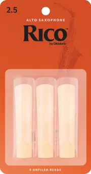 Rico Alto Sax Reeds, Strength 2.5, 3-pack