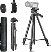 SIRUI Camera Tripod 180 cm Aluminium Camera Tripod with Phone Clamp Tripod Photo Tripod for Camera Smartphone DSLR Camcorder