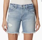Joe's Jeans Women's 24 Lara Distressed Denim Bermuda Shorts Indiana NWT