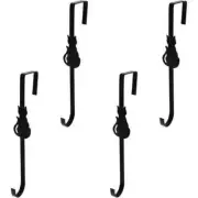 4 Pack Black Cat Iron Rack Hooks Easy Install Wall Mounted Heavy Duty Metal Coat