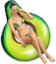 Floatey Avocado Pool Floats for Adults - Xtralarge Backrest, Beach Ball, and ...