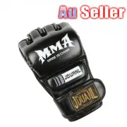 MMA UFC Leather Boxing Gloves Sparring Kick Thai Gym Punching Bag Half Mitt