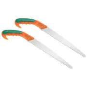 10.43" Hand Pruning Saw,Straight Blade Plastic Handle Double-edge Tooth,2pcs