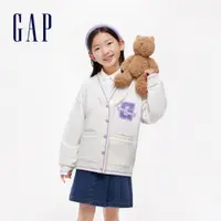 在飛比找蝦皮商城優惠-Gap 女童裝 LogoV領外套-白色(891984)