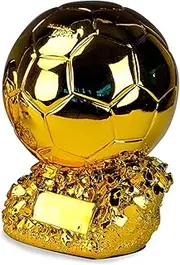 SUSANMAISON Golden Ballon Football Championship Prize Trophy Customizable Player Award Soccer Replica Fan Collectible Birthday Gift