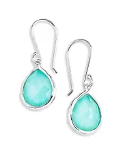 Ippolita Sterling Silver Rock Candy Turquoise & Rock Crystal Doublet Teardrop Earrings