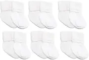 [Jefferies Socks] Rock-A-Bye Bootie, 6 Pack, White