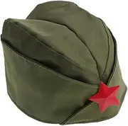 [BIUDECO] 1pc Men Accessories Hamster Food Hat Russian Captain Hat Cap Russian Hat Nautical Hat Berets Hat Army Soviet Dresses Map Man Square Dance Hat Halloween