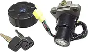 Ignition Barrel Key Switch for ZongShen 125GY ZS125GY 125cc Dirtbike Motorcycle Ignition Switch Lock Fuel Gas Cap W/Keys Motor Ignition Key Switches(Full Set)