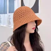Handmade Crochet Floppy Top Summer Hats Collapsible Dome Bucket -P1