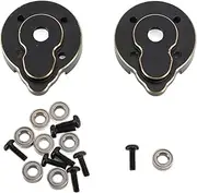 Black Gold Coating Brass Steering Knuckle and Rear Outer Portal Cover Housing Set, Heavy Weight Brass Outer Portal Drive Housing for 1/18 RC Crawler Upgrades Parts