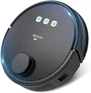 MyGenie Robot Vacuum Cleaner IQ360 LiDAR Laser Technology Laser Smart Powerful 3200mAh Battery, 120 Minute Run Time, Lightstream, App Control, 360 Degree Cleaning, 0.5L Dustbin, Black