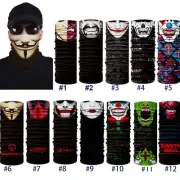 Summer Thin Skull Bandana Face Mask Neck Gaiter Headwear Sports Scarf Headband