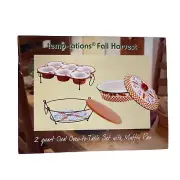 New Temp-Tations 7 Piece Fall Harvest 2 QT Oval Set with Muffin Pan temptations