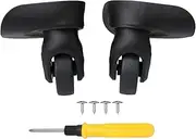 [Generic] 1 Pair Replacement Wheels 360 Swivel Suitcase Casters for Luggage Black, Black, W237, Luggage-sets