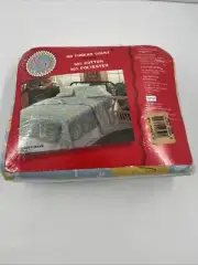 NEW Vintage Rubber Duckie Queen Sheet Set Blue Sheet Yellow Rubber Ducks RARE