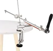 Knife Sharpener System with 4 Whetstones Desktop Clip-on Knife Sharpener Kit, 360-degree Rotation Fixed Angle Alloy Manual Knife Sharpener 180-degree Flipped Clip, Easy to Assemble and Store-GTRH