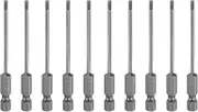 uxcell 10pcs SL2.5 Magnetic SLotted Screwdriver Bits 2.5mm S2 Steel Flat Head Screwdriver Bit 1/4" Hex Shank Industrial Grade Screw Driver Drill Bits 3" Long for Remove Fastening Screws