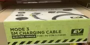 CordTech 7.4kW 32A Mode 3 Type 1 to Type 2 EV Charging Cable Portable 5 Meter