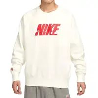 在飛比找momo購物網優惠-【NIKE 耐吉】休閒長袖上衣 大學T_男_白色_AS M 