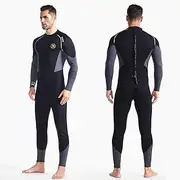 Men’s Wetsuit Ultra Stretch 1.5mm Neoprene Swimsuit, Back Zip Full Body Diving Suit, one Piece for Snorkeling, Scuba Diving Swimming, Surfing