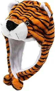 [Healeved] Adorable Elastic Tiger Hat for Comfortable Animal Costume Accessory for Parties Photo Shoots and Durable and Decorative Headwear Brown