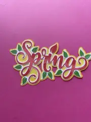 Spring Floral layered scrapbook paper design handmade in Mt