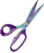 Sharp Sewing Scissors for Adults, Heavy Duty Multi-Purpose Titanium Coating Forged Stainless Steel Shears Professional Crafting Tailor Scissors, for Fabric, Leather, Dressmaking, for Home Office, 9“