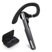 Bluetooth Headset, Wireless Bluetooth Earpiece V5.0 Hands-Free Earphones Gray