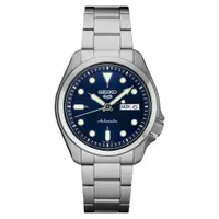 在飛比找PChome24h購物優惠-SEIKO 精工 5 sport海軍藍錶盤不銹鋼機械腕錶-S
