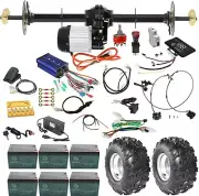 1020mm Differential Rear Axle Electric 72v 1500W Motor Wheels kit Go kart Golf