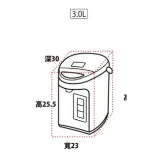 （小家庭必備）象印*3公升*寬廣視窗微電腦電動熱水瓶(CD-LGF30)（日本製）