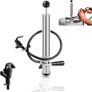 Hgkeke Beer Tap Beer Keg Tap D Type Keg Hand Pump for Sankey Keg, 8" Keg Pump Taps for Beer Keg Party Pump Beer Picnic Tap Keg Tap Pump with Beer Faucet & Beer Line for Homebrew Draft Beer
